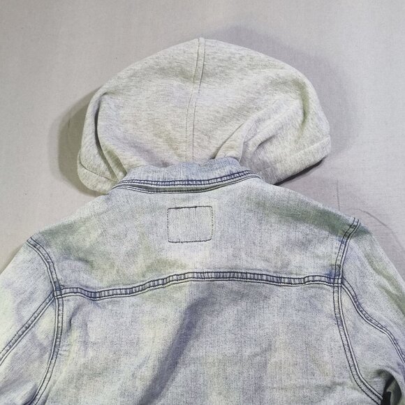 Guess Harold Hooded Denim Jacket youth size M hard washed blue - Picture 4 of 15
